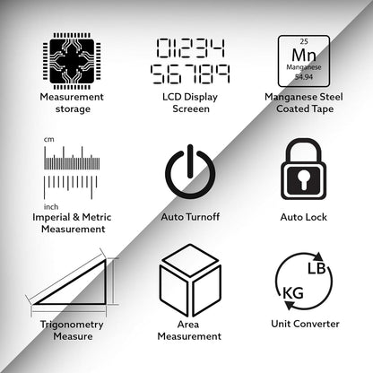 Fixer™ Laser Tape Measure 3-in-1 with Large LCD Display