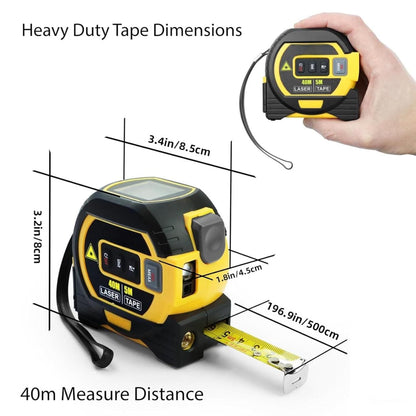 Fixer™ Laser Tape Measure 3-in-1 with Large LCD Display